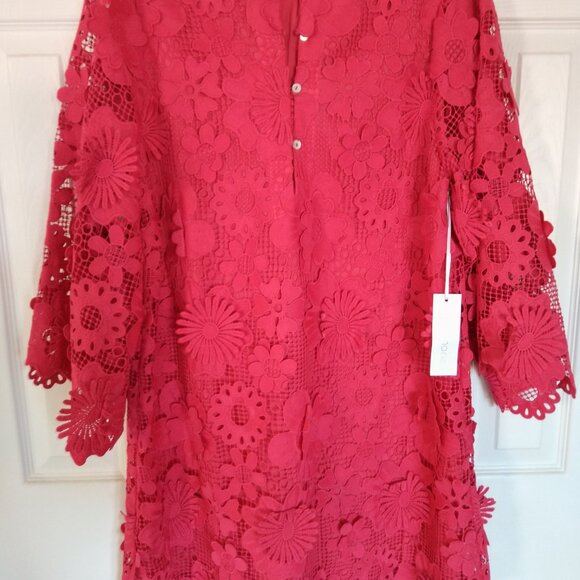 NWT J.Marie Seraphina Floral 3D Lace Dress S ONLY $59 Retail $168 - Picture 2 of 9